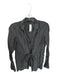Eileen Fisher Size S Charcoal Cotton Blend Tie Collar Long Sleeve Top Charcoal / S