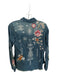 Johnny Was Size S Denim & Multi Cotton Button Up Embroidered Floral Collar Top Denim & Multi / S