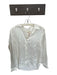 L'agence Size XS Cream Silk Long Sleeve Collar Button Up Top Cream / XS