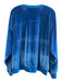Aviator Nation Size M Blue Polyester & Spandex Velour Stripes Logo Patch Sweater Blue / M