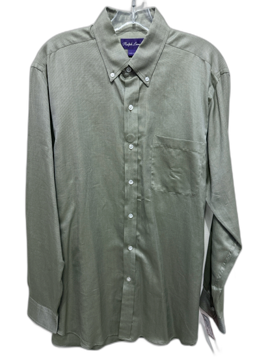 Ralph Lauren Purple NWT Size M Green & White Cotton Men's Long Sleeve Shirt Green & White / M