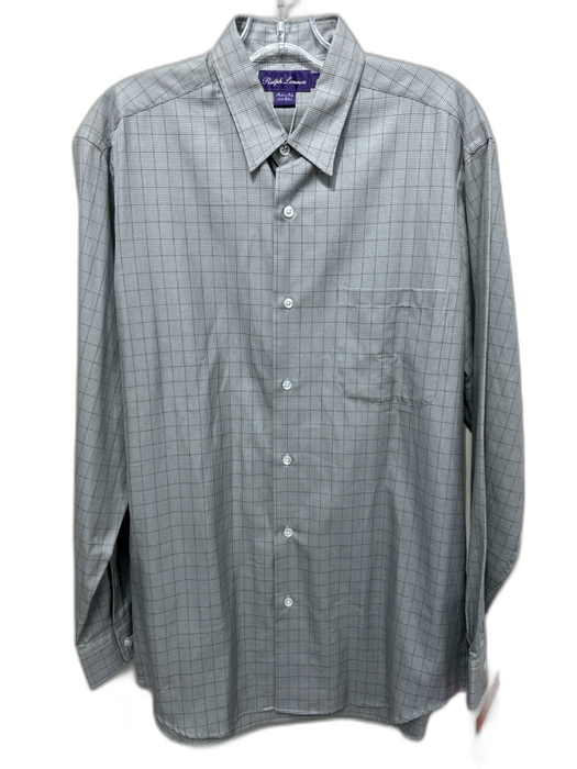 Ralph Lauren Purple NWT Size M Gray & Maroon Cotton Men's Long Sleeve Shirt Gray & Maroon / M