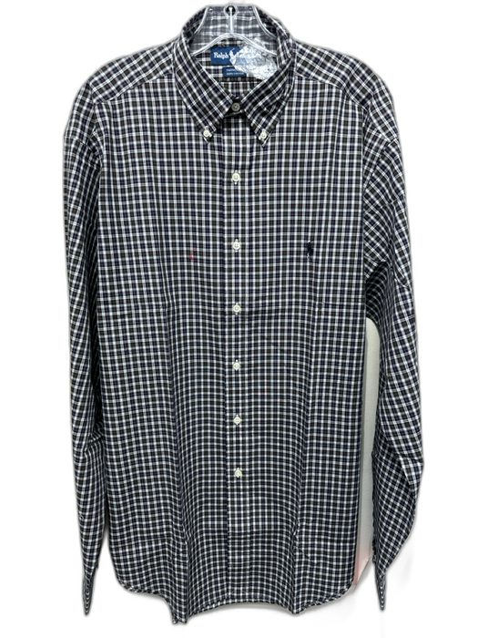 Ralph Lauren NWT Size 15.5 Green & White Cotton Striped Men's Long Sleeve Shirt Green & White / 15.5