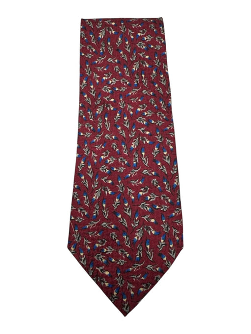 Valentino Red & Blue Silk All Over Print Men's Tie Red & Blue