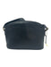 Coach Black Leather Brass Hardware Pebbled Crossbody Strap Zip Closure Bag Black