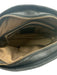 Coach Black Leather Brass Hardware Pebbled Crossbody Strap Zip Closure Bag Black