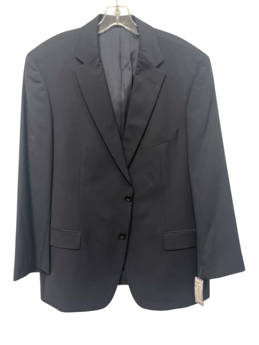 Boss Navy Wool Blend Solid 2 Button Men's Blazer Navy / 46R