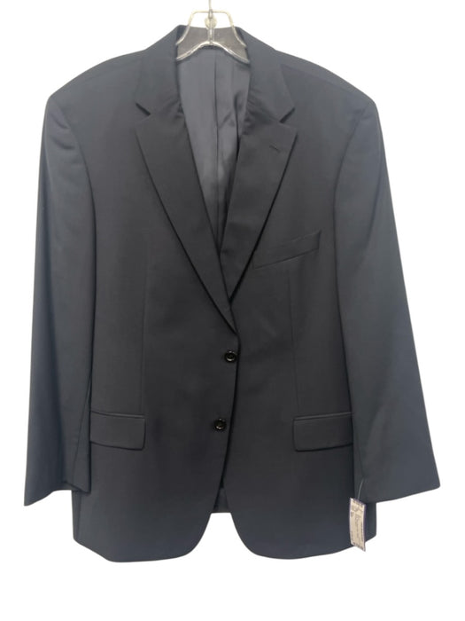 Boss Navy Wool Blend Solid 2 Button Men's Blazer Navy / 46R