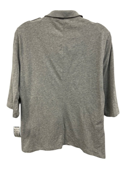 Burberry Brit Size XL Grey Heathered 1/2 Sleeve polo 1/2 Button Top Grey / XL