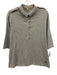 Burberry Brit Size XL Grey Heathered 1/2 Sleeve polo 1/2 Button Top Grey / XL