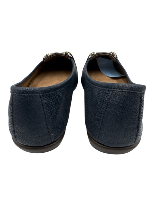 Aerosoles Shoe Size 10 navy & gold Synthetic Gold Buckle Slip On Loafers navy & gold / 10
