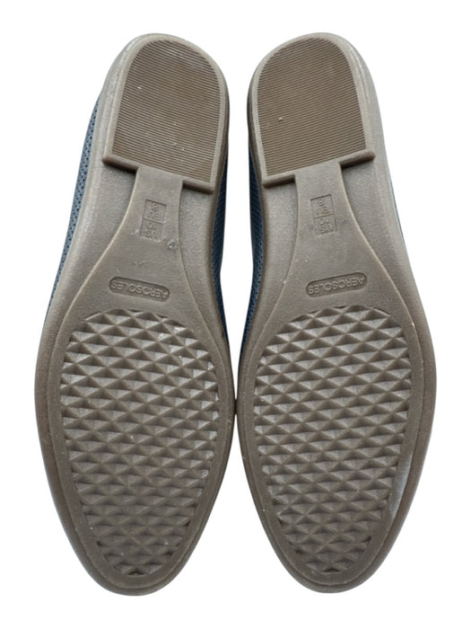 Aerosoles Shoe Size 10 navy & gold Synthetic Gold Buckle Slip On Loafers navy & gold / 10