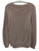 Weekend Max Mara Size XL Light Pink Cotton Blend Knit V Neck Ribbed Hem Sweater Light Pink / XL