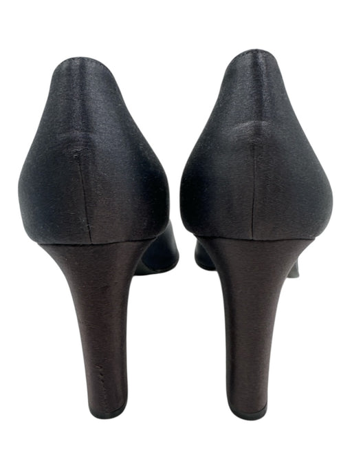 Richard Tyler Shoe Size 10 Midnight blue Satin Upper Flower Detail D'orsay Pumps Midnight blue / 10
