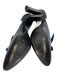Richard Tyler Shoe Size 10 Midnight blue Satin Upper Flower Detail D'orsay Pumps Midnight blue / 10
