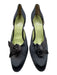 Richard Tyler Shoe Size 10 Midnight blue Satin Upper Flower Detail D'orsay Pumps Midnight blue / 10