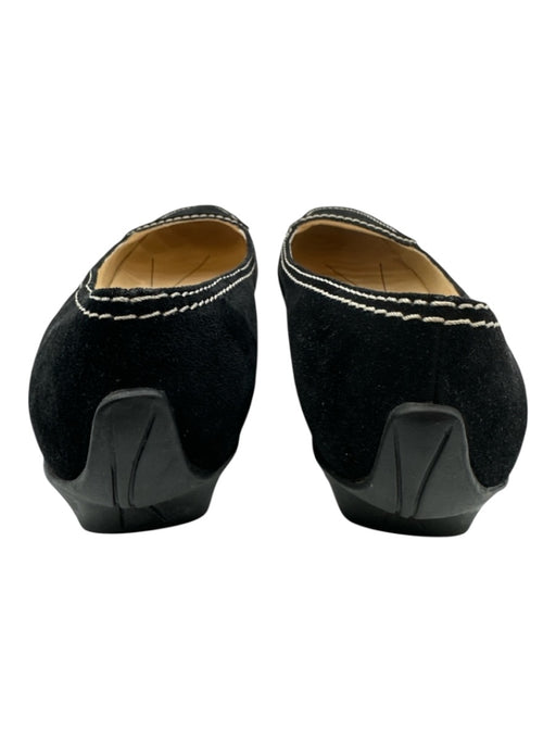 Kate Spade Shoe Size 10 Black Leather Upper Suede Contrast Stitch Loafers Black / 10
