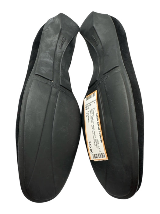 Kate Spade Shoe Size 10 Black Leather Upper Suede Contrast Stitch Loafers Black / 10