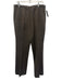 Feraud Size 4 Brown & Black Virgin Wool Blazer Button Straight Leg Pant Set Brown & Black / 4