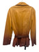Lafayette 148 Size 14 Tan Brown Leather Gradient Button Front Paneled Jacket Tan Brown / 14
