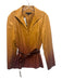 Lafayette 148 Size 14 Tan Brown Leather Gradient Button Front Paneled Jacket Tan Brown / 14