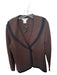 Misook Size S Brown & Black Acrylic Blend Textured Buttons Jacket Brown & Black / S