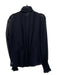 Antonio Melani Size 10 Black Polyester Pleated Draped Ruffle Long Sleeve Top Black / 10