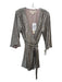 saltwater LUXE Size Small Silver Polyester Sequin Wrap Long Sleeve Mini Dress Silver / Small