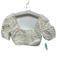 A.L.C. Size 2 Cream Linen Blend Short Sleeve Square Neck Cropped Top Cream / 2