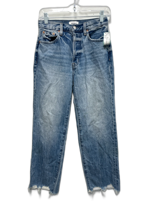 Pistola Size 24 Medium Wash Cotton Distressed Button Fly High Rise Jeans Medium Wash / 24