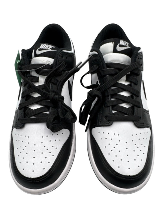 Nike Air Jordan Shoe Size 7 Black & White Leather Upper lace up Low Top Sneakers Black & White / 7