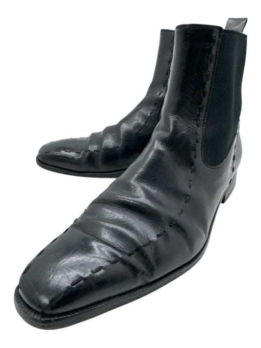 Dolce & Gabbana Shoe Size 7.5 AS IS Black Leather Solid Chelsea Boot Men's Shoes Black / 7.5