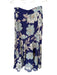 Yumi Kim Size XS Purple & White Polyester High Waist Flowers Midi Skirt Purple & White / XS