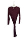 Lilla P Size S Maroon Cotton Long Sleeve Belted Maxi Dress Maroon / S