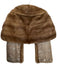 Brown Fur Lined Cropped Stole Brown / One Size