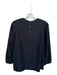 Tibi Size 2 Black Viscose Blend Long Balloon Sleeve Back Snap Top Black / 2