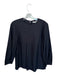 Tibi Size 2 Black Viscose Blend Long Balloon Sleeve Back Snap Top Black / 2