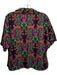 Emily McCarthy Size S Black & Orange Cotton 3/4 Balloon Sleeve Cheetah Top Black & Orange / S