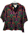 Emily McCarthy Size S Black & Orange Cotton 3/4 Balloon Sleeve Cheetah Top Black & Orange / S