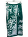 Tibi Size 4 Teal & White Silk Side Zip Hawaiian Midi Skirt Teal & White / 4