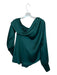 Jonathan Simkhai Size S Forest Green Acetate Long Sleeve Off Shoulder Top Forest Green / S