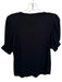 Frame Size M Black Viscose Blend Short Balloon Sleeve Stretch Top Black / M