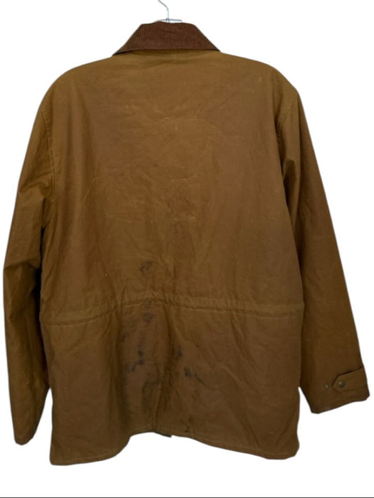 Filson AS IS Brown & Red Coated Canvas full zip Fleece Lining Work Men's Coat Brown & Red / M