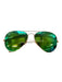 Ray Ban Green & Gold Metal Mirrored Aviator Sunglasses Green & Gold