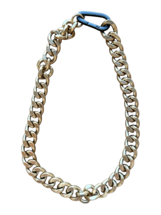 ALLSAINTS Brass & Black Metal Chunky Chain Hinge Necklace Brass & Black