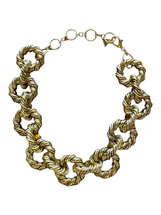 Serefina Brass Metal Chunky Chain Short Adjustable Necklace Brass