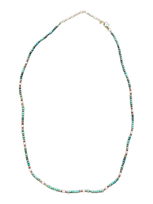 Tai Green & Pearl Stone Beads Pearls Dainty Necklace Green & Pearl