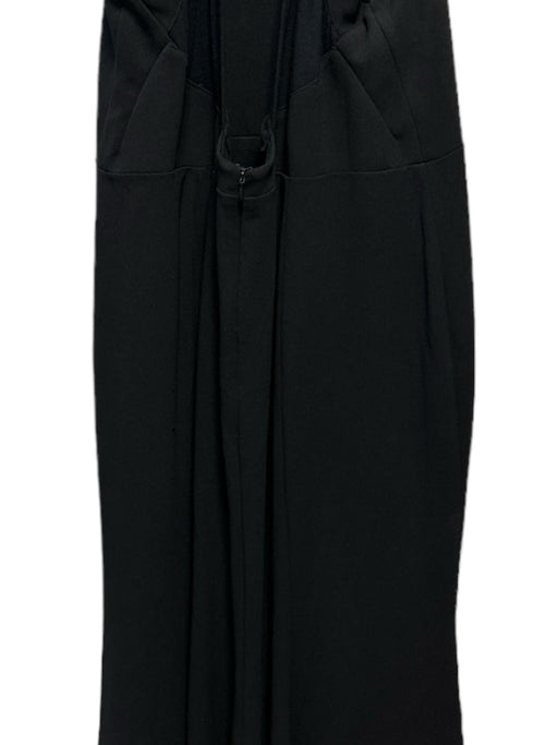 BHLDN Size 26 Black Polyester Front Slit Sleeveless Maxi Dress Black / 26