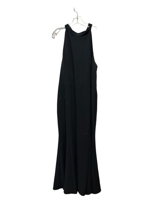 BHLDN Size 26 Black Polyester Front Slit Sleeveless Maxi Dress Black / 26