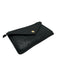 Louis Vuitton Black Leather Zip & Button Monogram Card holder Keychain Wallets Black